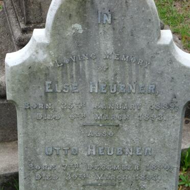 HEUBNER Else 1889-1893 :: HEUBNER Otto 1890-1893