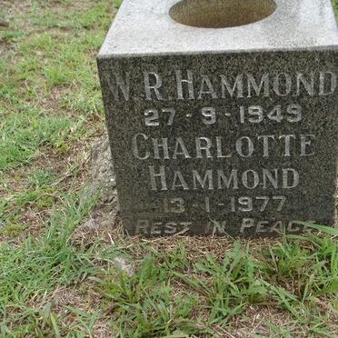 HAMMOND W.R. 1949 &amp; Charlotte PEARCE -1977
