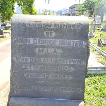 HUNTER John George -1922