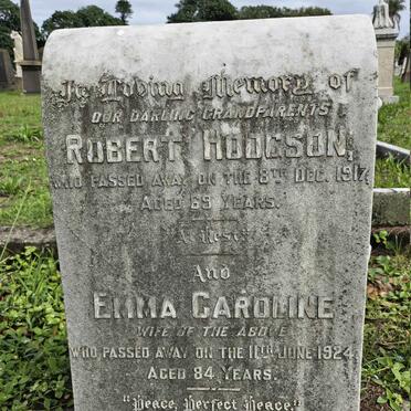 HODGSON Robert -1917 & Emma Caroline -1924