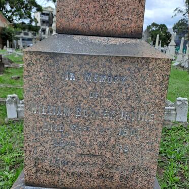 IRVINE William Bowley -1901