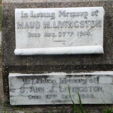 LIVINGSTON Maud M. -1914 :: LIVINGSTON Ann J. -1940
