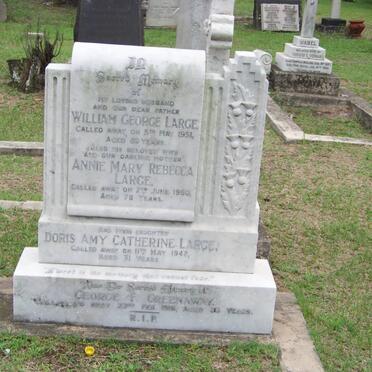 LARGE William Geroge -1931 &amp; Annie Mary Rebecca -1960 :: LARGE Doris Amy Catherine -1942 :: GREENAWAY George F. -1916