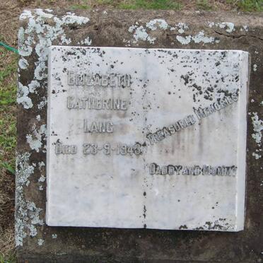 LANG Elizabeth Catherine -1943