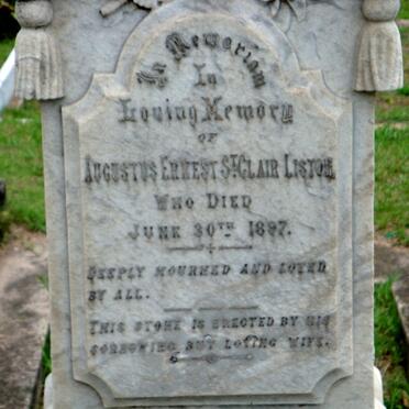 LISTON Augustus Ernest St.Clair -1897