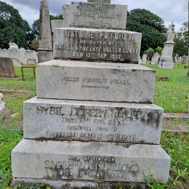 LLOYD Natalie Potbury -1932 :: MYLREA Sybil Doreen -1966 :: LLOYD Sarah Louisa -1940