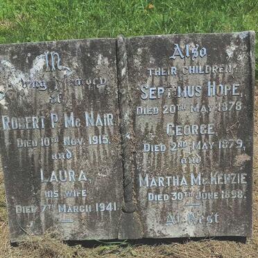 MCNAIR Robert P. -1915 & Laura -1941 :: MCNAIR Septimus Hope -1878 :: MCNAIR George -1879 :: MCNAIR Martha McKenzie -1898