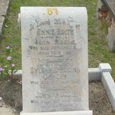 MOODIE John -1959 &amp; Annie Edith -1922 :: O'HAGEN Sylvanie Rosina -1952