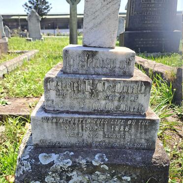 MCDONALD Harriet F. -1888