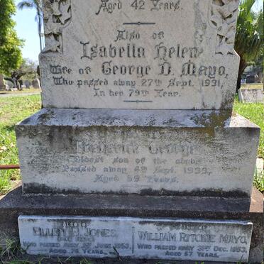 MAYO Frederick George -1933 :: JONES Ellen B. nee MAYO -1953 :: MAYO William Ritchie -1953