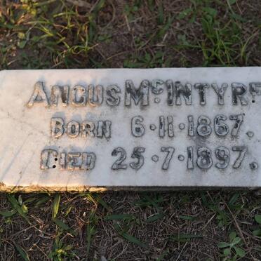 McINTYRE Angus 1867-1897