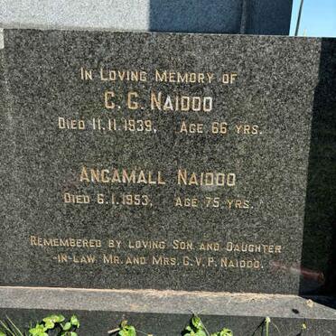 NAIDOO C.G. -1939 :: NAIDOO Angamall -1953