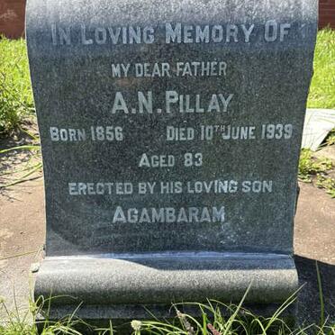 PILLAY A.N. 1856-1939