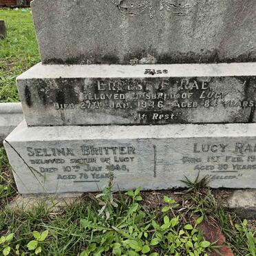 RAE Ernest E. -1946 & Lucy -1949 :: BRITTER Selina -1948