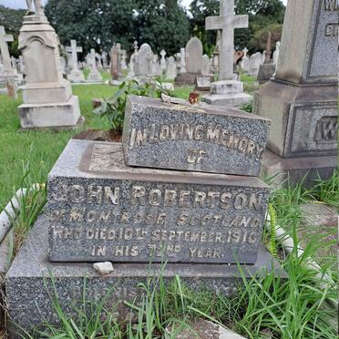 ROBERTSON John -1910