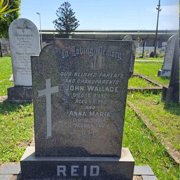 REID John Wallace -1921 & Anna Maria -1954
