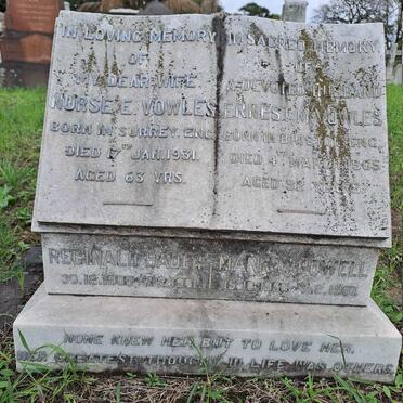 VOWLES Ernest M. -1965 & E. -1931 :: BADEN Reginald 1900-1901 :: POWELL Mark E. 1956-1957