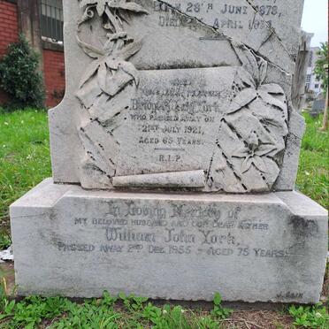 YORK Mary Jane -1901 :: YOUNG Annie Elizabeth 1878-191? :: YORK Bridget Mary -1921 :: YOUNG William John -1955 _2