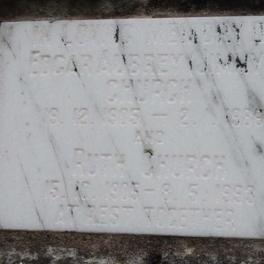 CHURCH Edgar Aubrey 1905-1989 &amp; Ruth 1905-1993