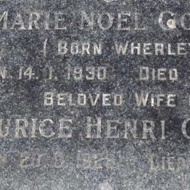 GOUDRE Maurice Henri 1928-1986 &amp; Marie Noel WHERLEY 1930-1985