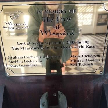 2. Memorial to the Moquini, lost at sea 2005 (See names)
