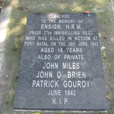 4. 27th Inneskilling Regt. who was Killed in Action at Port Natal on 18th June 1842