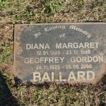 BALLARD Geoffrey Gordon 1923-2000 &amp; Diana Margaret 1925-1998