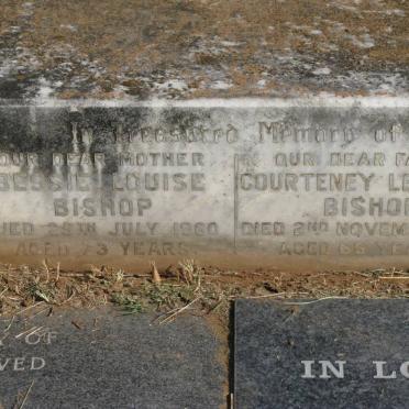 BISHOP Courteney Leonard -1951 &amp; Bessie Louise -1960 :: BISHOP Dorothy Mildred 1921-1991