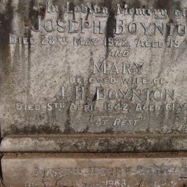 BOYNTON Joseph Henry -1966 &amp; Mary -1942 :: BOYNTON Joseph 1922