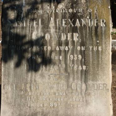 CROWDER Samuel Alexander -1939 &amp; Katherine Ward -1962 :: CROWDER Dudley Ward -1959