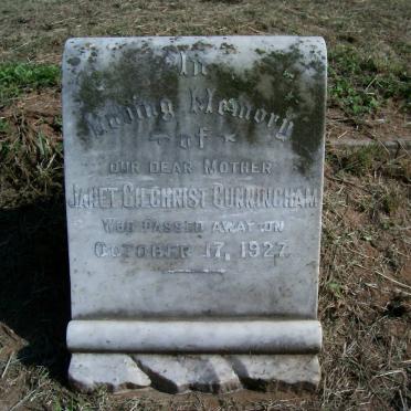 CUNNINGHAM Janet Gilchrist -1927