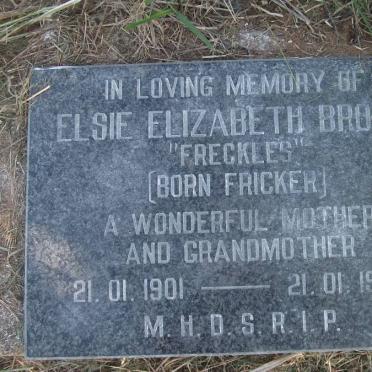 FRICKER George -1915 &amp; Margaret -1914 :: BROWN Elsie Elizabeth nee FRICKER 1901-1983 