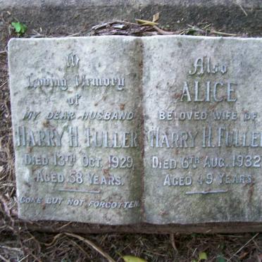 FULLER Harry H. -1929 &amp; Alice -193?