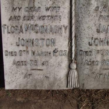 JOHNSTON James -1967 &amp; Flora McConachy -1963 :: JOHNSTON Sarah -1926 