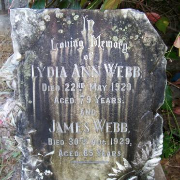 WEBB James -1929 &amp; Lydia Ann -1929