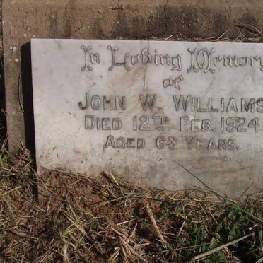 WILLIAMS John W. -1924