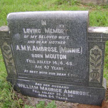 AMBROSE William Maurice -1956 &amp; A.M.H. MOUTON -1945
