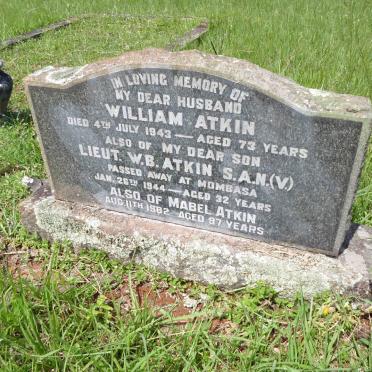 ATKIN William -1943 &amp; Mabel -1982 :: ATKIN W.B. -1944