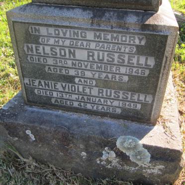 RUSSELL Nelson -1946 &amp; Jeanie Violet -1949