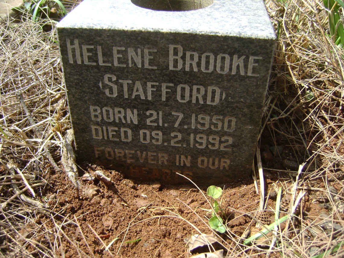 BROOKE Helene nee STAFFORD 1950-1992