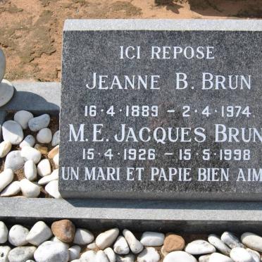 BRUN M.E. Jacques 1926-1998 :: BRUN Jeanne 1889-1974