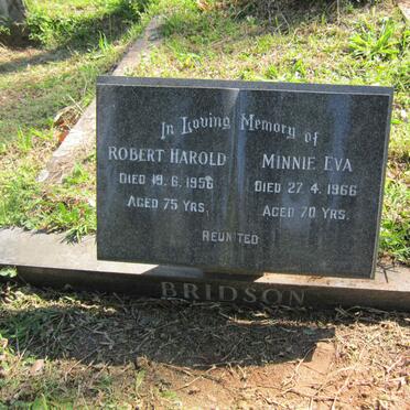BRIDSON Robert Harold -1956 :: BRIDSON Minnie Eva -1966