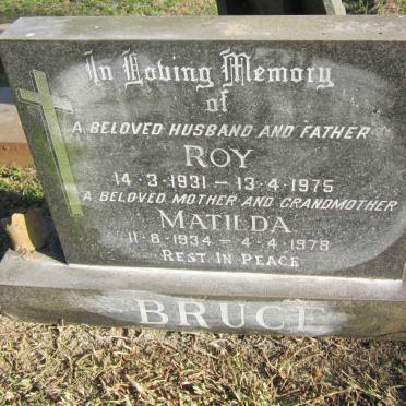 BRUCE Roy 1931-1975 &amp; Matilda 1934-1978