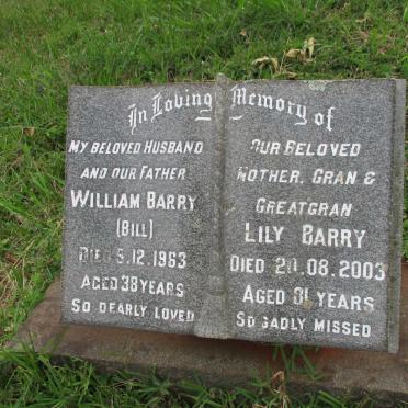 BARRY William -1963 &amp; Lily -2003