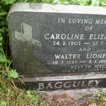 BAGGULEY Walter Lionel 1897-1990 &amp; Caroline Elizabeth 1902-1985