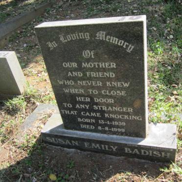 BADISH Susan Emily 1939-1999
