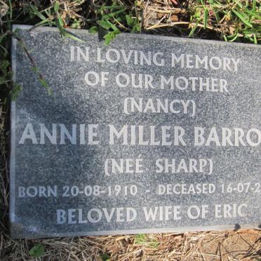 BARROW Annie Miller nee SHARP 1910-2005