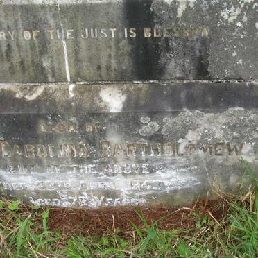 BARTHOLOMEW Joseph -1930 &amp; Rebecca Carolina -1943