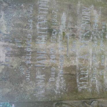 BALLANTINE Anna Jane -1937 :: McKENDRY Mary A. -1940