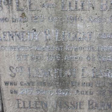 BARNES Lancelot Ethelbert -1914 :: BARNES Lancelot Ethelbert 1917 :: LEGGAT Kennedy B. -1916 :: BARNES Ellen Jessie -193thel